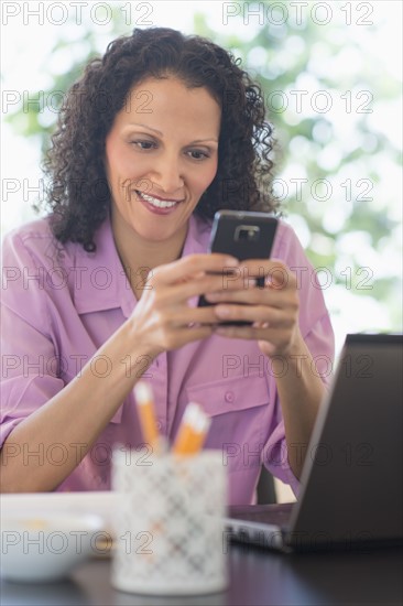 Woman working in office.