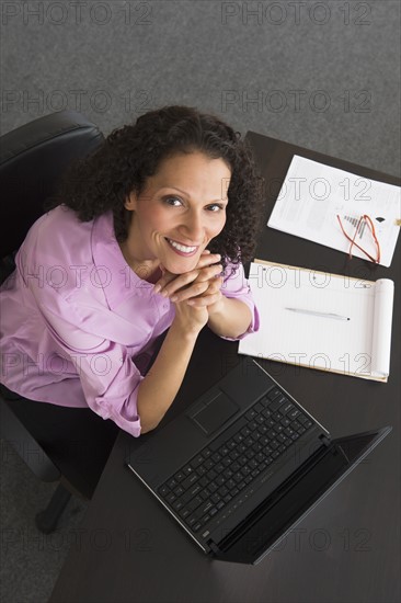 Woman working in office.