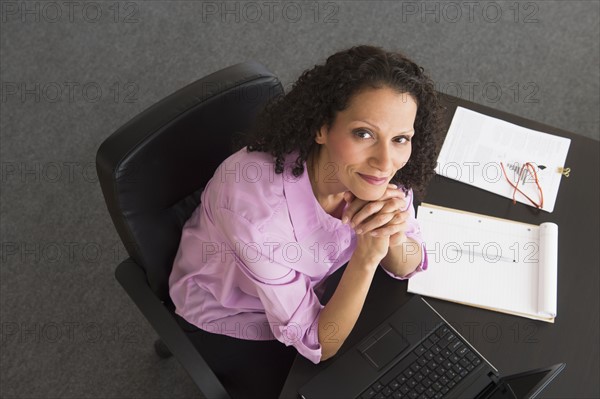 Woman working in office.