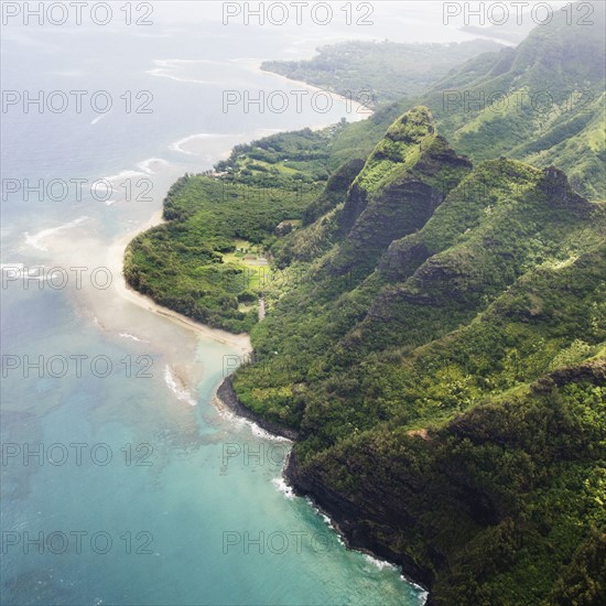 Elevated view of coast. Photo : Jamie Grill