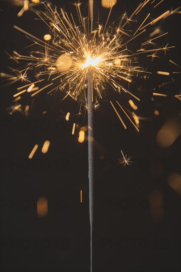 Studio shot of sparkler. Photo : Jamie Grill