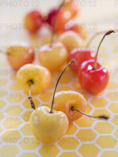 Close-up of cherries. Photo : Daniel Grill