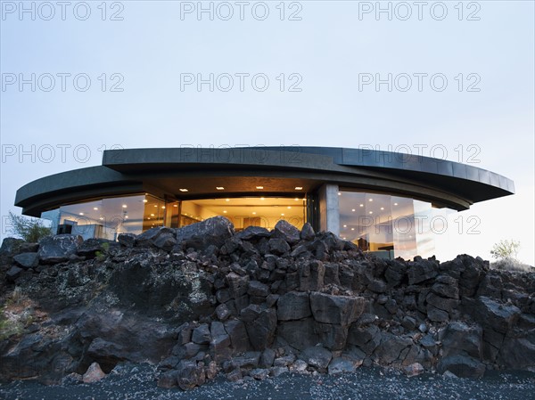 Exterior of modern residential house. Photo: Erik Isakson