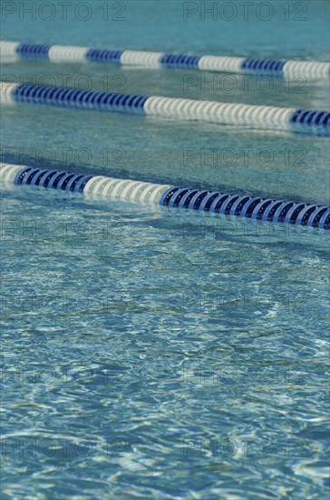 part of swimming lane markers on swimming pool. Photo : Tetra Images