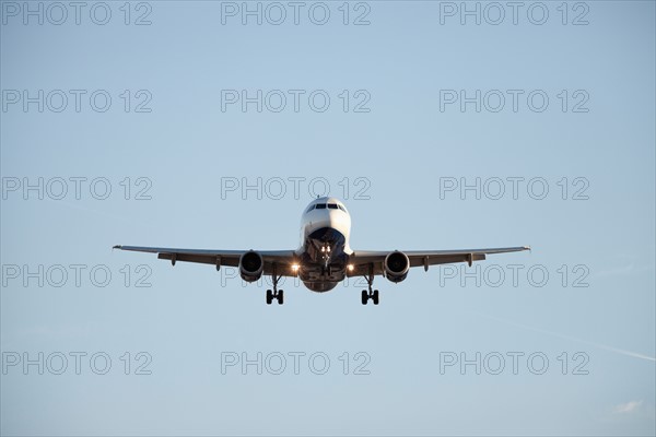 Commercial jet airliner flying towards camera. Photo : Mike Kemp