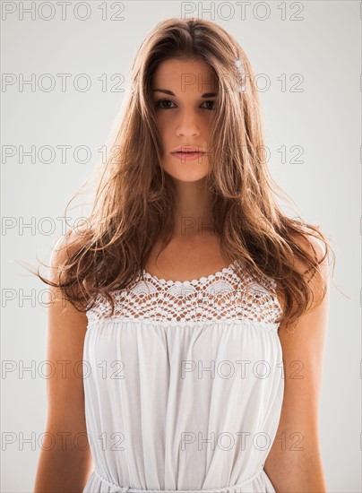 Beautiful woman staring into camera. Photo: Mike Kemp