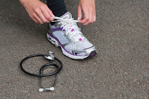 Young woman preparing for healthy sport activities