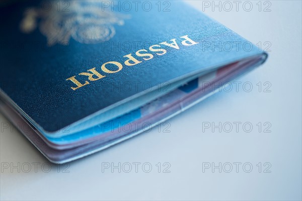 Passport on white background.