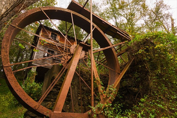 Meytre Grist Mill, Water mill. Meytre Grist Mill, McGalliard Falls, Valdese, North Carolina.