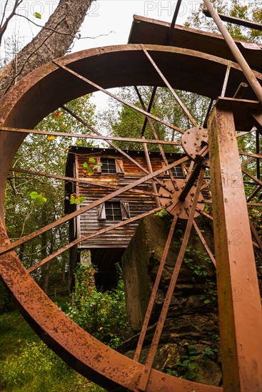 Meytre Grist Mill, Water mill. Meytre Grist Mill, McGalliard Falls, Valdese, North Carolina.