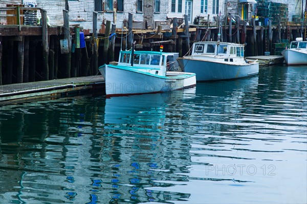 Fishing boats in harbor. Portland, Maine.