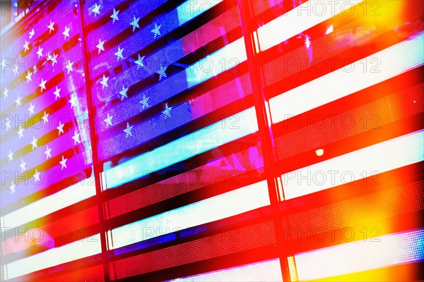 Neon American flag.