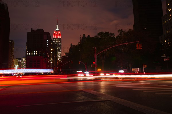 Power loss in downtown during hurricane. New York City, New York.