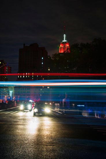 Power loss in downtown during hurricane. New York City, New York.