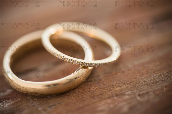 Studio shot of wedding rings