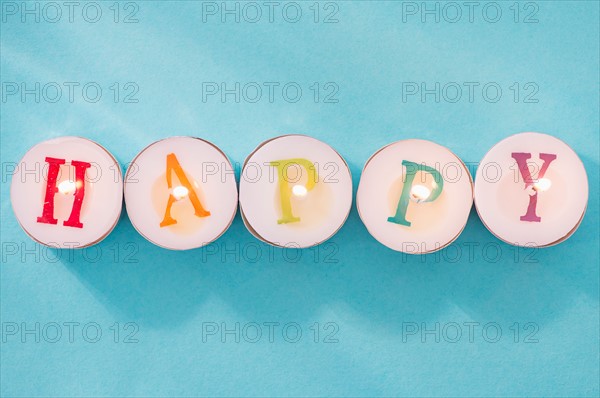 Tea candles with birthday wishes