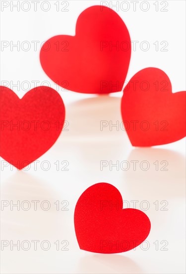Studio Shot of red hearts