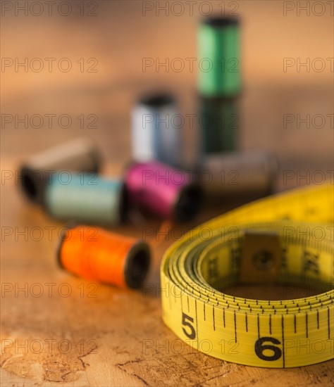 Elevated view of sewing items