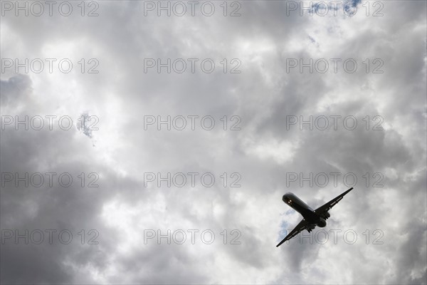 Airplane in sky