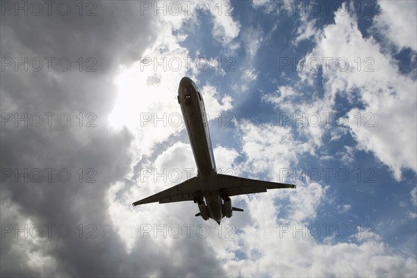 Airplane in sky