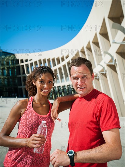 Man and woman in sportswear