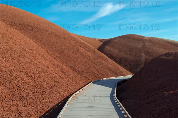 Boardwalk through hills