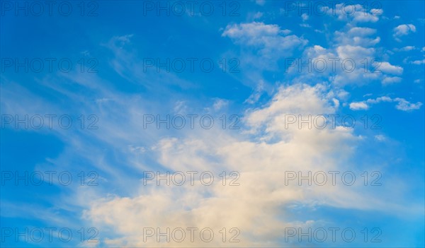 Blue sky with clouds.