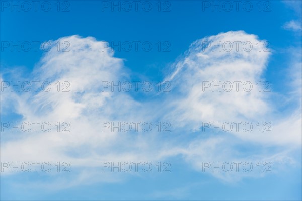 Blue sky with clouds.