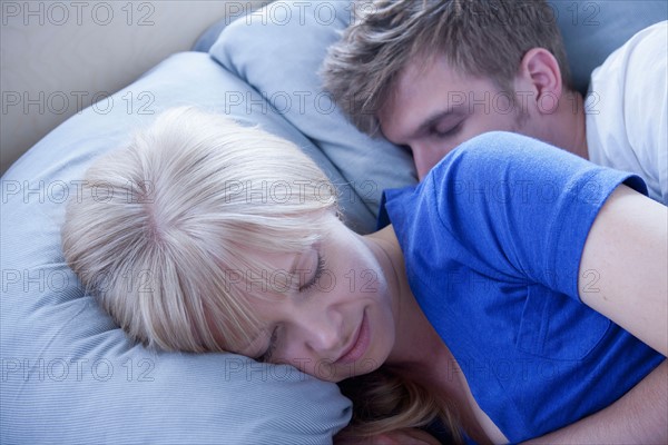 Close up of sleeping couple. Photo: Rob Lewine