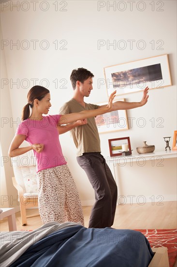 Couple practicing tai chi. Photo : Rob Lewine