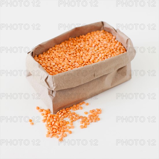 Carton of beans on white background. Photo: Jessica Peterson