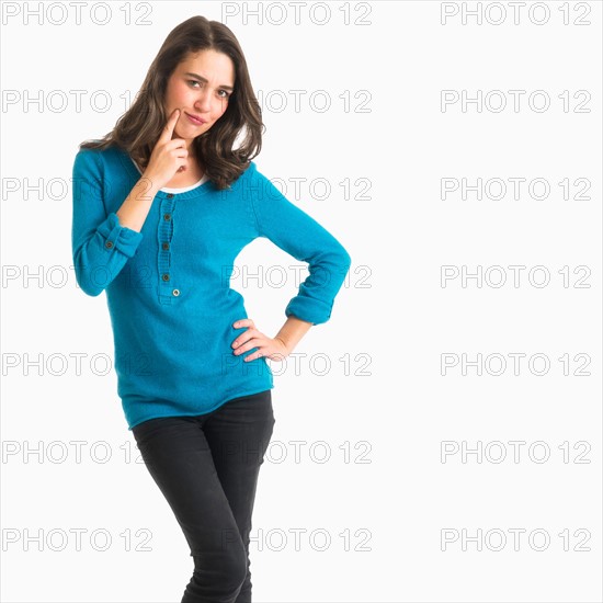 Studio shot of young woman.