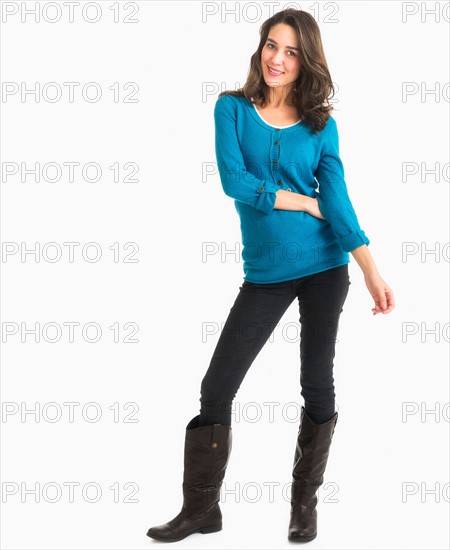 Studio shot of young woman.