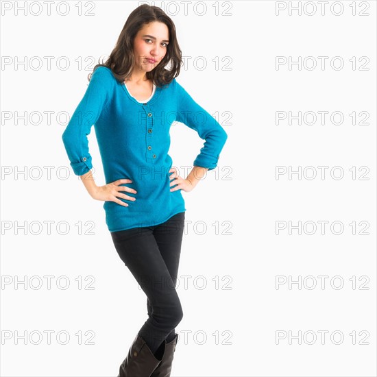 Studio shot of young woman.