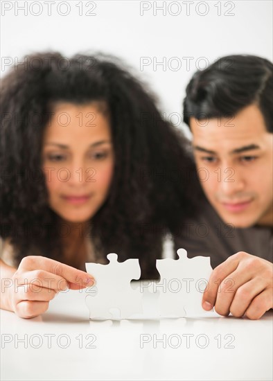 Couple matching jigsaw puzzle.