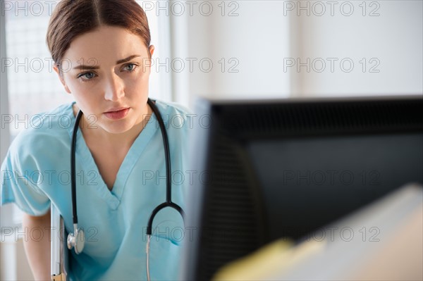 Portrait of female doctor in hospital uniform