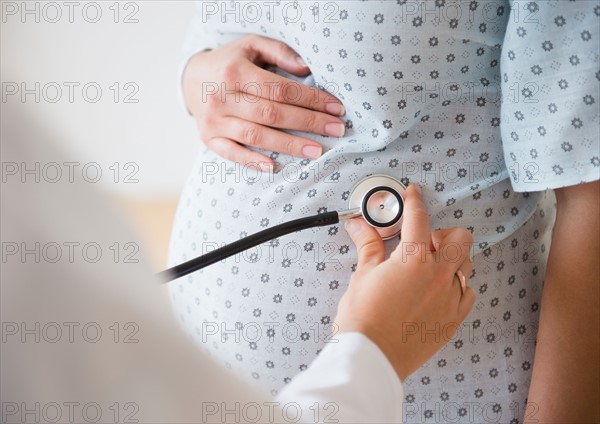 Pregnant woman during examination