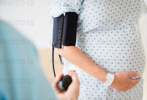 Pregnant woman during examination