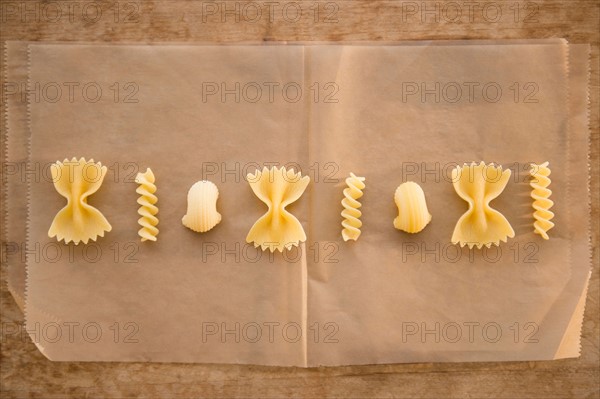 Different types of pasta