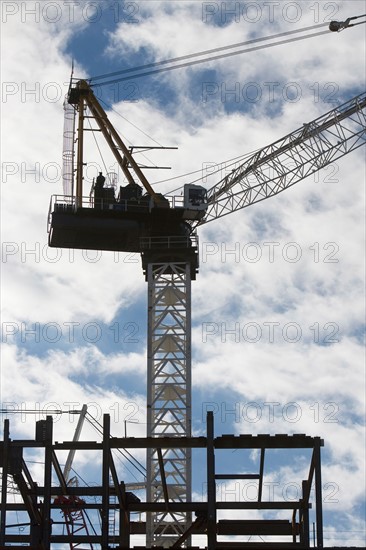 Crane at construction site