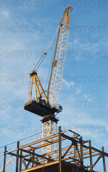 Crane at construction site