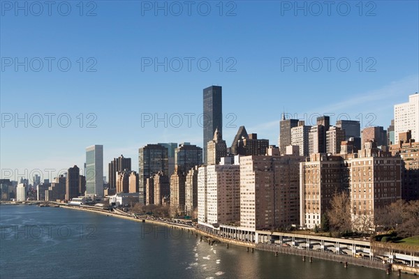 Elevated view of Manhattan's East Side