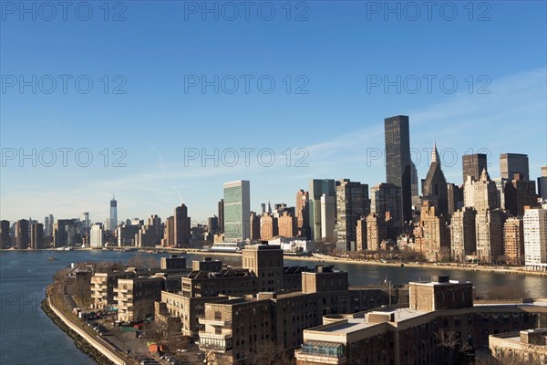 Elevated view of Manhattan's East Side