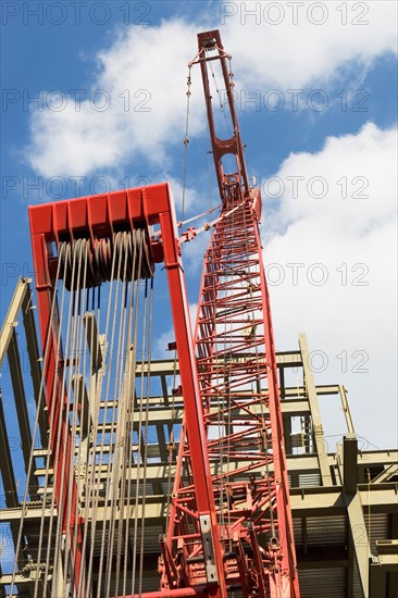 Low angle view of crane