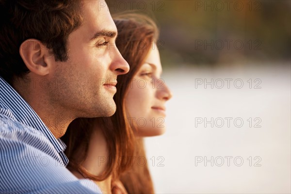 Portrait of couple on beach