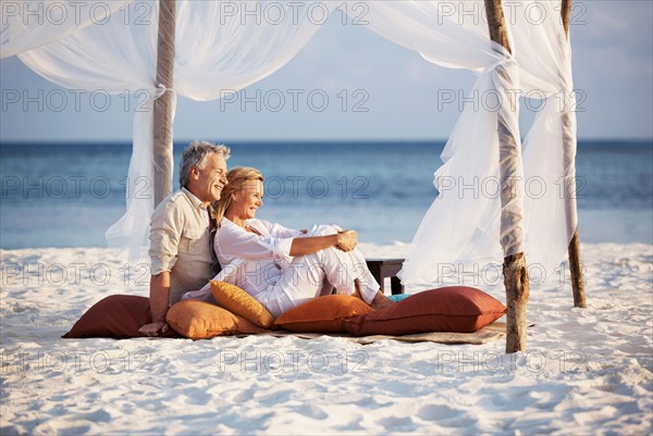 Portrait of couple on beach