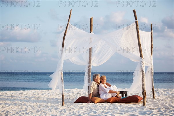 Portrait of couple on beach