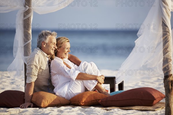 Portrait of couple on beach