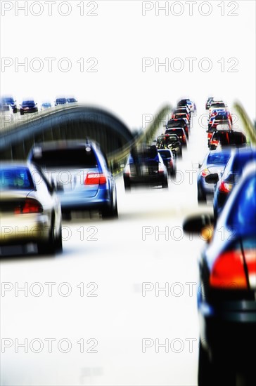 Cars in traffic jam