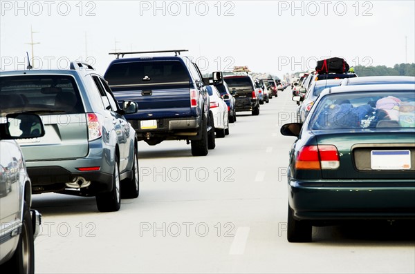 Cars in traffic jam